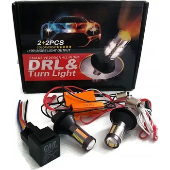 Denní svícení LED světla pro denní svícení s blinkrem PY21W/BAU15S, 66 LED, 6500 K