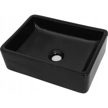 Umyvadlo Černé keramické umyvadlo 41 x 30 x 12 cm, montáž na desku