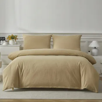 Povlečení Sada luxusního ložního prádla s lněným vláknem 200x200 + 2 povlaky na polštáře 70x80 - stylové