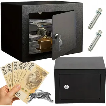Trezor SEJF KAZETA SKRÝŠKA NA ZÁMEK KLÍČ PEVNÝ ODOLNÝ DOMÁCÍ KOVOVÝ NA ZEĎ