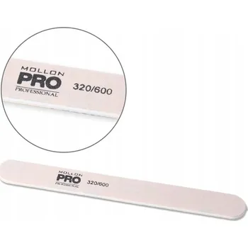 Profesionální pilník na nehty bílý - rovný, zrnitost 320/600 - M
