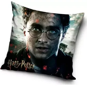 Dekorativní polštářek Carbotex Sametový polštářek Harry Potter Poslední souboj 40 x 40 cm
