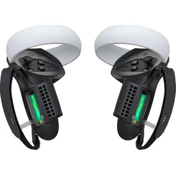 Náhradní kryt pro mobilní telefon Kryt ovladače s otvorem pro baterii a gripem Kiwi Design Q1 PRO-2.2 pro Meta Quest 2 černý