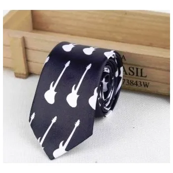 Kravata s potiskem kytary