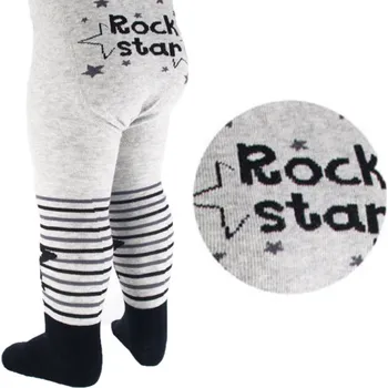 Dětské bavlněné punčocháče sv. šedé Star 68/80