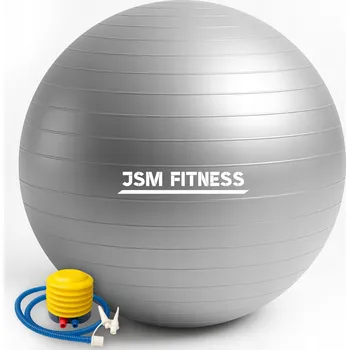 Gymnastický míč GYMNASTICKÝ MÍČ JÓGY FITNESS REHABILITACE 65 CM ŠEDÝ + PUMPIČKA