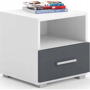 Noční stolek Noční stolek EMI noční stolek, šuplík bílá