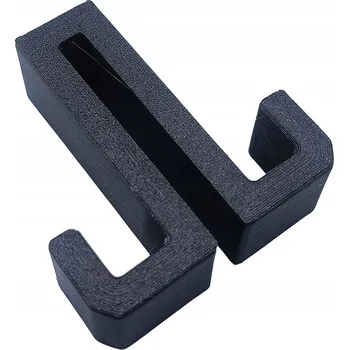 Háček na ručník na sklo, na vanu, na paraván LOFT černý, pro sklo 6 mm