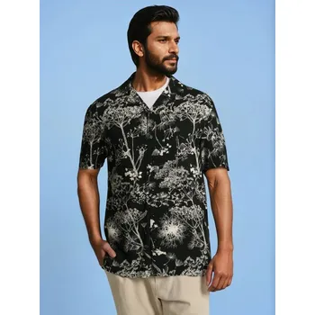 Pánská košile Sinsay - Viskózová košile s rostlinným vzorem - vícebarevná - 093EV-MLC - 093EV-MLC-S
