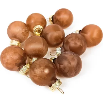 Vánoční dekorace Home Styling Collection Sada skleněných vánočních ozdob, 24 ks, Ø 2,5 cm