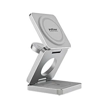 ROLINE Skládací bezdrátová nabíjecí stanice pro Apple, stříbrná - 19.11.1007