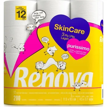 Toaletní papíry Suchý toaletní papír bez vůně Renova 12 ks