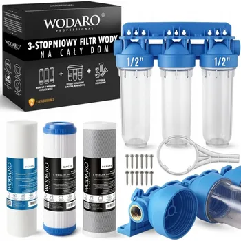 vodní filtr Filtr wodaRO TROJITÝ FILTR NA VODU 3-STUPŇOVÝ 1/2" POTRUBNÍ FILTR 1 l