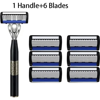 Pánské holítko s klasickou žiletkou | pánský holící strojek - 6 čepelí