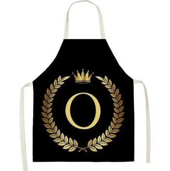 Kuchyňská zástěra Kuchyňská černá zástěra se zlatými písmeny - 9,47x38cm