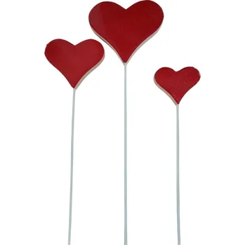 Bílé závěsné srdce ze dřeva 6,7 cm