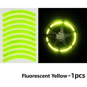 Reflexní prvky na kolo | reflexní páska 10 ks - Fosforová