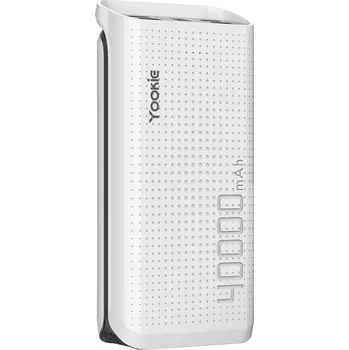 Powerbanka DeTech Přenosná baterie Yookie YO15. 40000mAh, bílá + Dárek v hodnotě 688 Kč ZDARMA