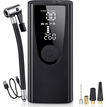 Kompresor USB aku kompresor AB-CQ06 - Akumulátorový nabíjecí kompresor a powerbanka 6000mAh, nabíjení přes USB