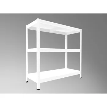 Dílenský regál Kovový regál do dílny Biedrax 40 x 80 x 90 cm, bílý - 3 police kovové