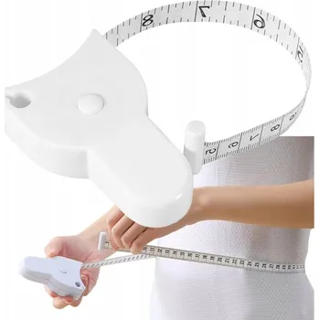 metr AUTOMATICKÝ METR CENTIMETR PRO MĚŘENÍ OBVODU BŘICHA PASU TĚLA FITNESS