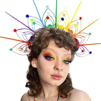 Rukavice JeVenis Pride Aesthetics Květinová koruna Duhové čelenky s motivem Pride Duhové doplňky s motivem