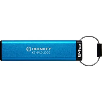 USB flash disk Kingston Flash Disk IronKey 64GB USB-C IronKey Keypad 200C, FIPS 140-3 Lvl 3 (Pending) AES-256 IKKP200C/64GB