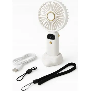 Domácí ventilátor Fan Mini ventilátor Z9 ruční stolní s podstavcem baterie 3.7V 5W modrý