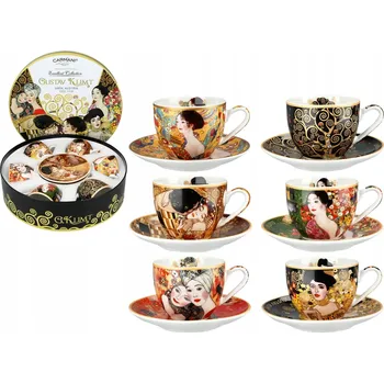 Šálek Carmani Klimt porcelán 100 ml 6 ks
