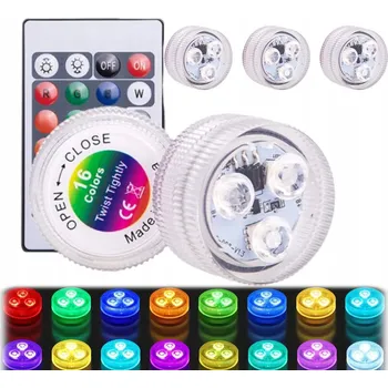 Bazénové osvětlení 5x OSVĚTLENÍ BAZÉNU PODVODNÍ RGB LED SVĚTLA + DÁLKOVÉ OVLÁDÁNÍ