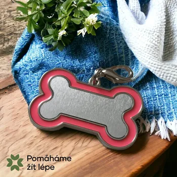 psí známka Pomáháme žít lépe Psí známka - růžová kost