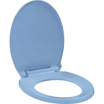 WC sedátko WC sedátko s funkcí pomalého zavírání, polypropylen, modré, 46x34