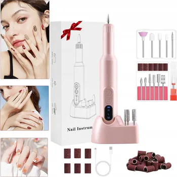 PROFESIONÁLNÍ BRUSKA NA NEHTY SADA PRO MANIKÚRU 2000RPM BEZDRÁTOVÁ