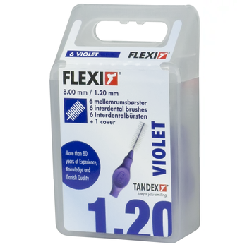 Zubní kartáček Tandex Flexi mezizubní kartáčky fialové 1,2 mm, 6 ks
