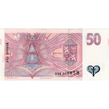 Bankovka ČR, 50 Kč, Pi. 17b, 0/AU, serie D, vzor 1997