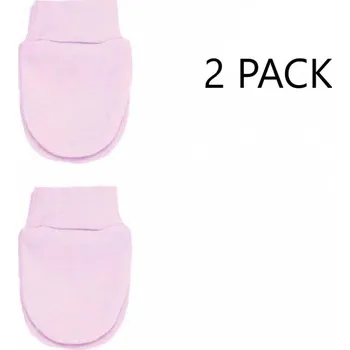 Rukavice Novorozenecké rukavičky růžové 2 páry