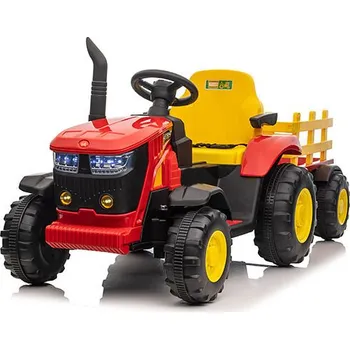 Dětské elektrovozidlo Mamido Dětský elektrický traktor s vlečkou 12V 7Ah červený