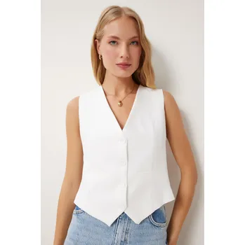 Dámská vesta Dámská vesta Happiness İstanbul Happiness İstanbul bílá 2318864