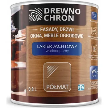barva a nátěr na dřevo Lodní lak Drewnochron bezbarvý polomatný 0,8 L