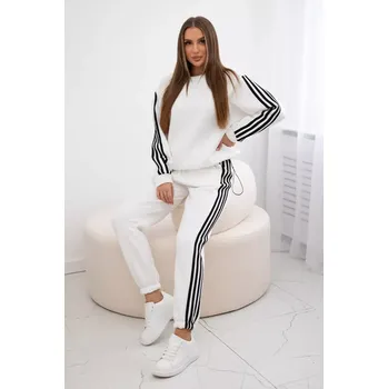 Bavlněná souprava s bílými pruhy Kesi šedá 3086038