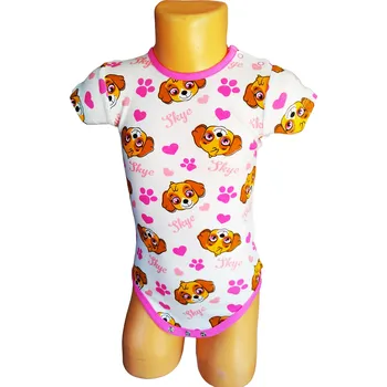 Kojenecký body Eplusm Body TLAPKOVÁ PATROLA SKYE dívčí bílorůžové Barva: Bílorůžová, Velikost: 86