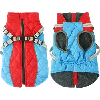 Obleček pro psa Bunda Obleček pro Psa Teplá Reflexní Modrá a červená L