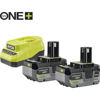 Ryobi RC18120A-240X 18V ONE+™ Sada akumulátorů 2x4.0Ah s nabíječkou