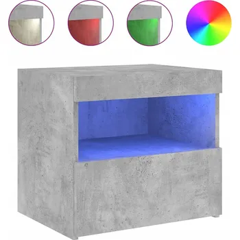Noční stolek Noční stolek LED 50x40x45 šedý betonu