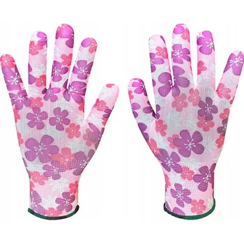 Pracovní rukavice ZAHRADNÍ RUKAVICE POLYESTER KVĚTINY VELIKOST 9" 97H148 VERTO