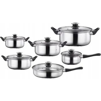 Sada nádobí Sada hrnců nerezová ocel Cleo Art , 12 kusů