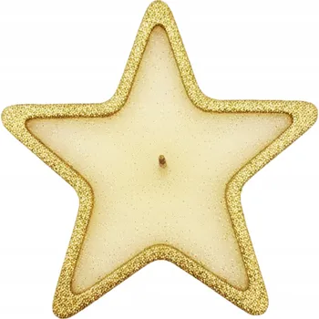 Svíčka VONNÁ SVÍČKA VE SKLE VÁNOČNÍ KRÉMOVÁ HVĚZDA NA SENĚ