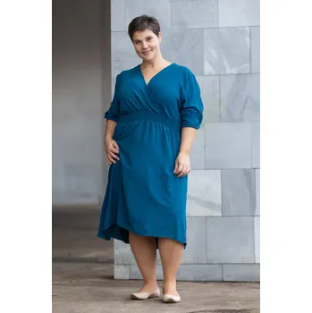 Dámské šaty Italy fashion Šaty GRAPE Barva: Petrolejová, Velikost: UNI: 2XL-4XL