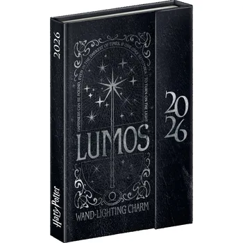 Diář NOTIQUE Týdenní magnetický diář Harry Potter – Lumos 2026, 11 x 16 cm