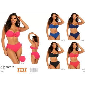 Dámské plavky Dámské dvoudílné plavky S730TG7 2d Alicante 2 malinové - Self malinová 42E